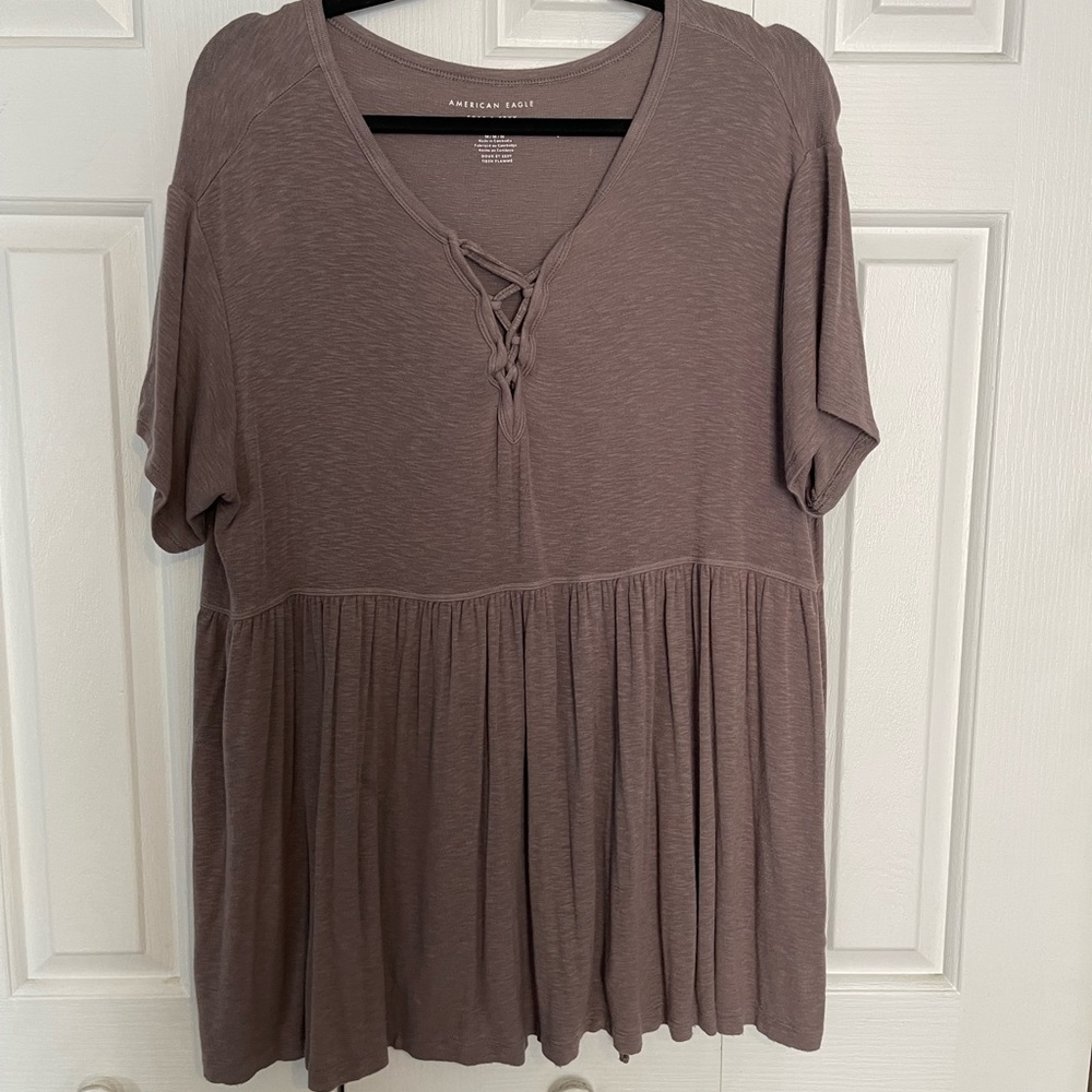 Purple American Eagle Babydoll Top Size M